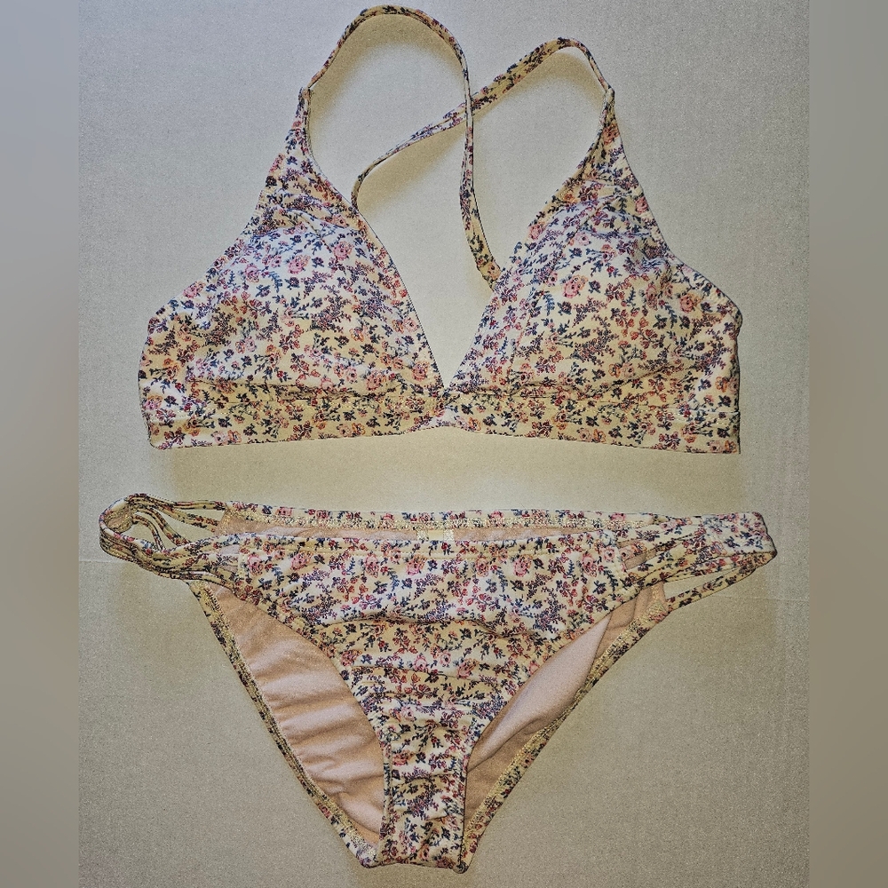 ANTONIO MELANI Floral Bikini Set - Pink and Blue
